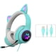 thumbnail image 1 of Gaming Headset Foldable Cat Ear Headphones with RGB LED Light Stereo Sound Headphones with Mic USB 3.5mm Wired Over Ear Gaming Headsets for Kids Adult, 1 of 4