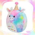 thumbnail image 2 of Peluche AWNOGKUE con forma de unicornio con forma de vaca, 30 cm, regalo de cumpleaños, 2 of 7