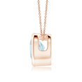 thumbnail image 2 of ANGARA Natural Bezel-Set Solitaire Heart Aquamarine Pendant in 14K Rose Gold for Women (Size-6mm) | March Birthstone, Birthday, Anniversary, Jewelry Gift for Women | Natural Aquamarine Necklace, 2 of 7