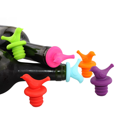 thumbnail image 1 of Tapón para botella de vino, tapón de silicona para vino, bonito, decorativo, colores surtidos, juego de 6, 1 of 2