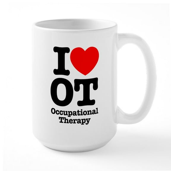 CafePress - I Heart OT - 15 oz Ceramic Large White Nolvety Mug