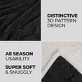 thumbnail image 4 of Superior Nuuk Fleece Reversible Lattice Blanket, Full/Queen, Black, 4 of 7
