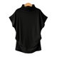 thumbnail image 1 of Top elegante de manga corta con cuello simulado para mujer Adepaton BST3007481-4, 1 of 6