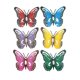 thumbnail image 3 of Decoración de pared con forma de mariposa de metal, escultura de pared, accesorios decorativos coleccionables. 6 piezas, 3 of 9