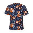thumbnail image 6 of Vsdgher Cute Foxes Print Men's Dry Fit Mesh Athletic Shirts Moisture Wicking Tennis T-Shirt Tops, 6 of 9