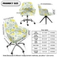 thumbnail image 7 of Xixirimido Lemon Abstract Floral Pattern Swivel Accent Dining Chair Cover Stretch Mid Back Accent Office Desk Chair Slipcover Soft Arm Chair Protector for Home Office, 7 of 7