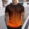 thumbnail image 2 of Krdevn Men's Oversized T Shirt Crew Neck Short Sleeve T Shirt with Gradient Print Basic Shirts Loose Casual Sports Shirts,5XL, 2 of 5