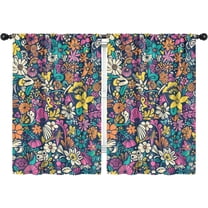 Blackout Kids Curtains,Pioneer Flower Childrens Insulated Curtains Set Of 2,Bedroom Essentials,Toddler Room Decor 42x63in(106x160cm)
