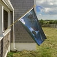thumbnail image 5 of 36x60 inch Garden Hanging Flag Square Double Sided Flag Garden Garage nd Patio Decorative Flag Small White Gothic Church, 5 of 6