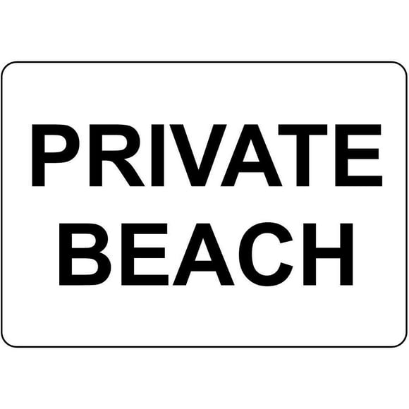 Tin Sign 8x12 Private Beach Notice Danger Sign Decor