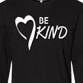 thumbnail image 4 of Inktastic Be Kind with Heart Ribbon in White Text Long Sleeve T-Shirt, 4 of 5