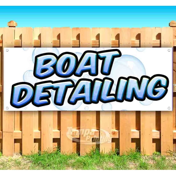 Boat Detailing 13 oz Vinyl Banner With Metal Grommets