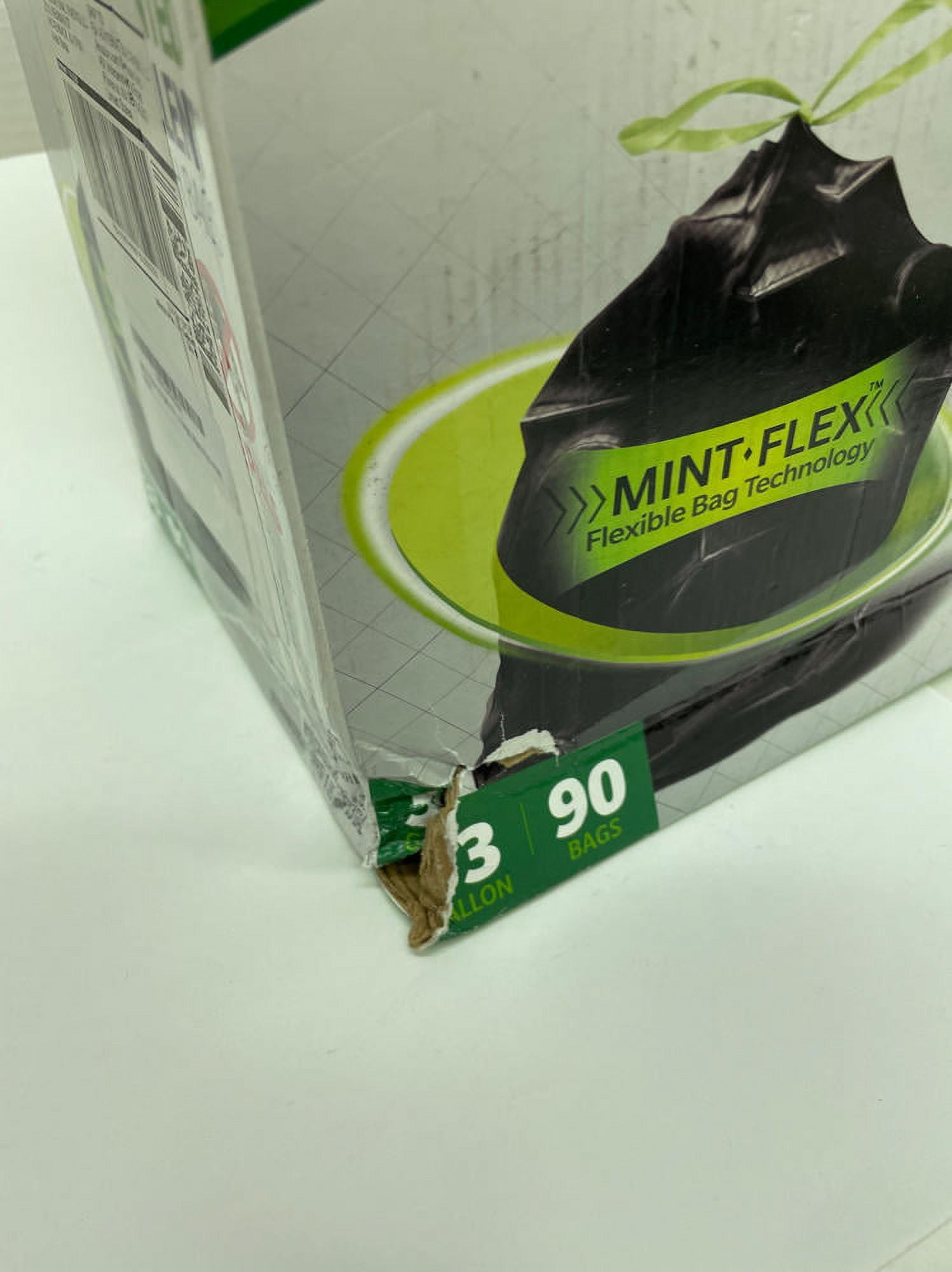 Mint-X MintFlex Rodent Repellent Trash Bags, 2 FT 8 3/4 Inches X 2 FT 11  Inches, 1.05 MIL, 33 Gallon, 40 Count, Black