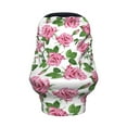 thumbnail image 2 of Fotbe Rose Flowers Pattern Car Seat Covers for Babies, Nursing Breastfeeding Cover Infant Carseat Canopy, Soft Stretchy Carrier Cover, 2 of 9