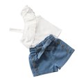 thumbnail image 3 of 2pcs/set Girl Tops Shorts Summer Children Outfit Sleeveless Clothes Set, 80cm, 3 of 6