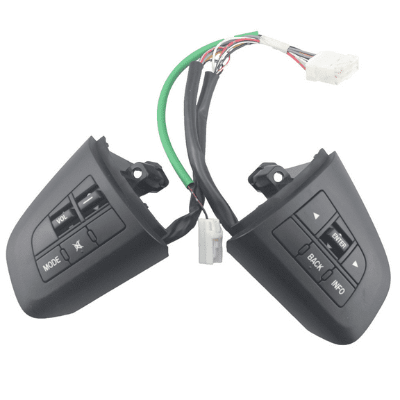 Replacement Steering Wheel Control Buttons For Mazda 3 5 2011 2012 2013 Cx-5 Cx-7 Cx-9, Steering Pad Audio Cruise Remote Control Switch With Extension Wire-black