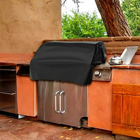 Waterproof Windproof Grill Covers for Built-in Barbecue Grill Top with Waterproof Coating Outdoor BBQ Grill Top Protect