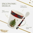 thumbnail image 5 of Spode Christmas Tree Mug & Spoon Set, 14 Oz Porcelain Mug for Coffee, Tea, Milk, Hot Cocoa - Festive Gift Box - Dishwasher & Microwave Safe - Holiday Collection Design for Gifting (Tartan), 5 of 7