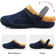 thumbnail image 4 of L-RUN Womens Mens Furry Slides House Slippers Fuzzy Fluffy Memory Foam Bedroom Slippers Clogs, 4 of 6