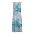 thumbnail image 5 of Robes d'Été pour Femmes, Jolies Robes Décontractées à Fleurs à Col en V Sans Manches, Robes Maxi, Robes Fluides pour Femmes, 5 of 5