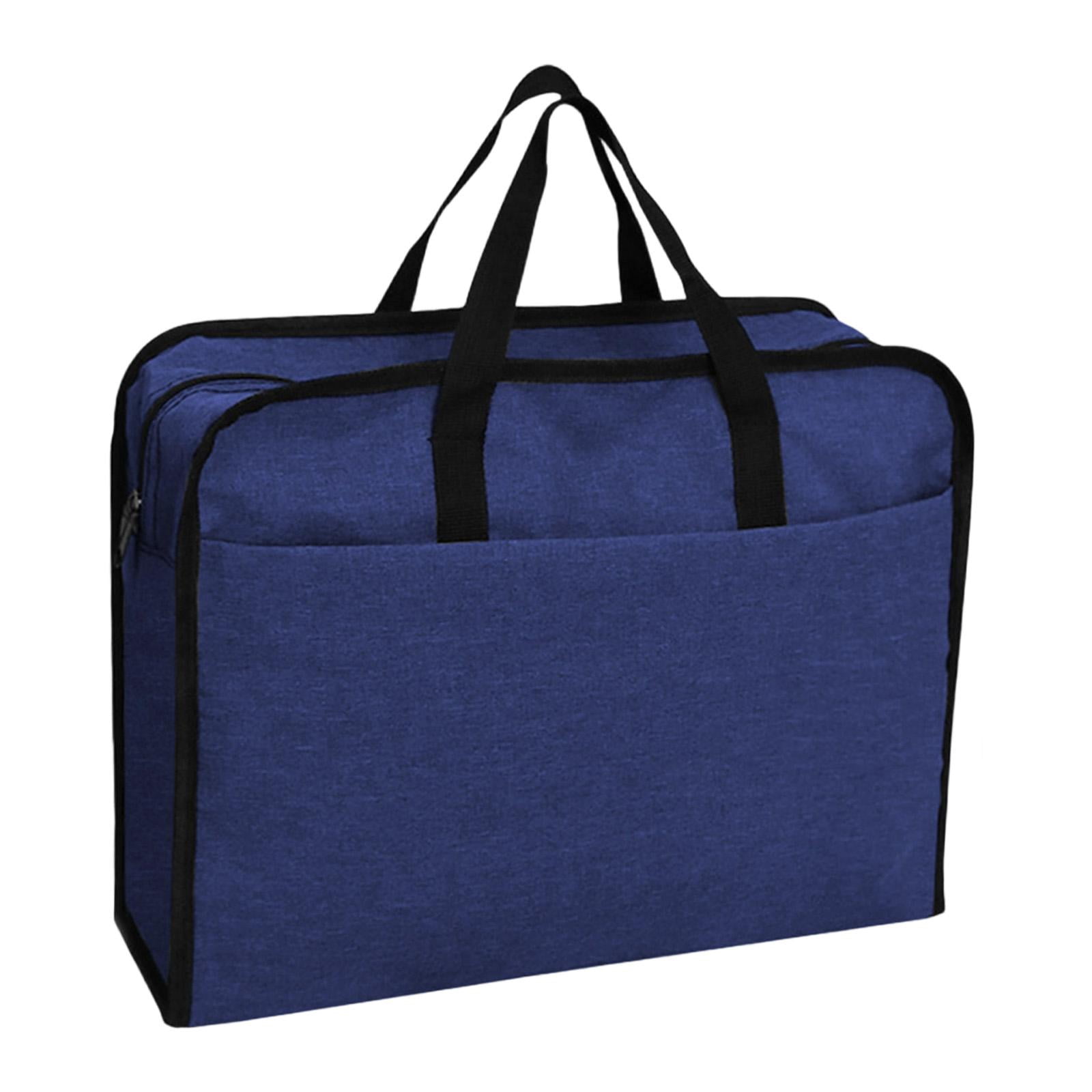 HOMYL Business Briefcase Document Bag Storage Pouch Portable Container Multifunctional Dark Blue 41x13x32cm