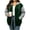 A-Green, variant on Women's Color Block Zip Up Hoodie Jacket Plus Size Casual Long Sleeve Sweatshirt with Side Pockets for Fall Winter