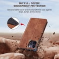 thumbnail image 4 of Flip Wallet Case for iPhone 14 Pro Max 5G,Leather Magnetic Folio Cover with Card Holder,Kickstand - TPU Shockproof Durable Protective Phone Case,Brown, 4 of 7