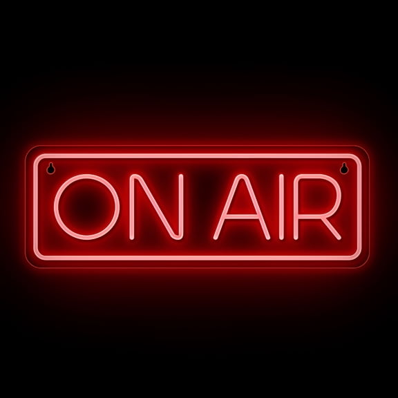 HIBIBUD On Air Neon Sign for Streamers/Gamers - Live Streaming/Recording Light Sign–Red Cool Led Signs for Studio,Wall,Bedroom,Game Room Decor