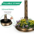 thumbnail image 5 of RONG-3 Outdoor Bird Bath, Garden Bird Baths Decorations with Solar-Powered Lamp and Resin Pedestal Flower Planter Base Bird Feeder for Yard Patio, 5 of 10
