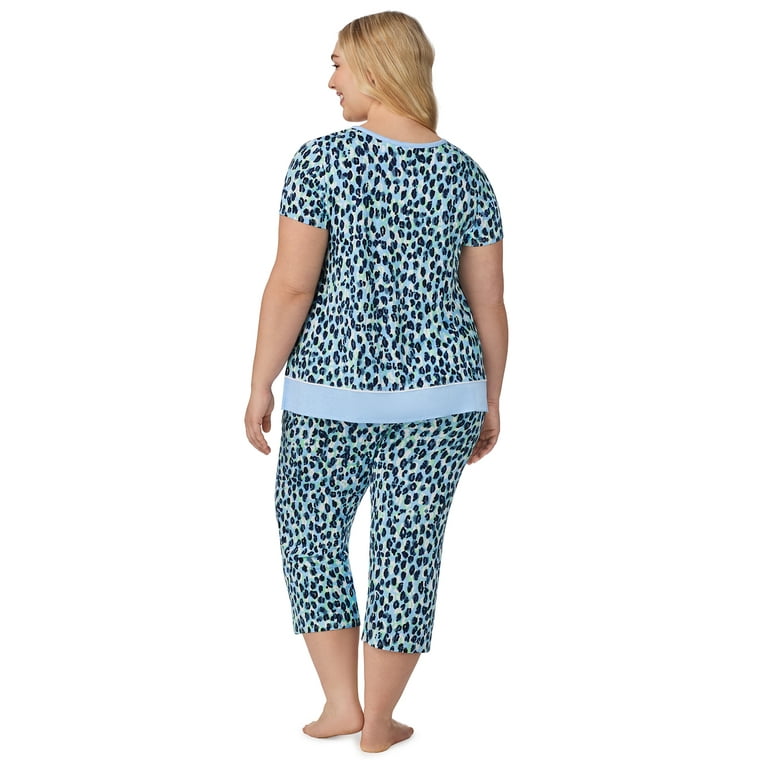 Secret Treasures Women's 2Pc Knit Pajama Set, Short Sleeve V-Neck