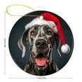 thumbnail image 3 of Great Dane Dog Wear Santa Hat Ceramics Ornaments Dog Lovers Ceramic Double Sided Tree Xmas Ornament Xmas Tree Decoration Christmas Ornament for Family Sister Friend, 3 of 8