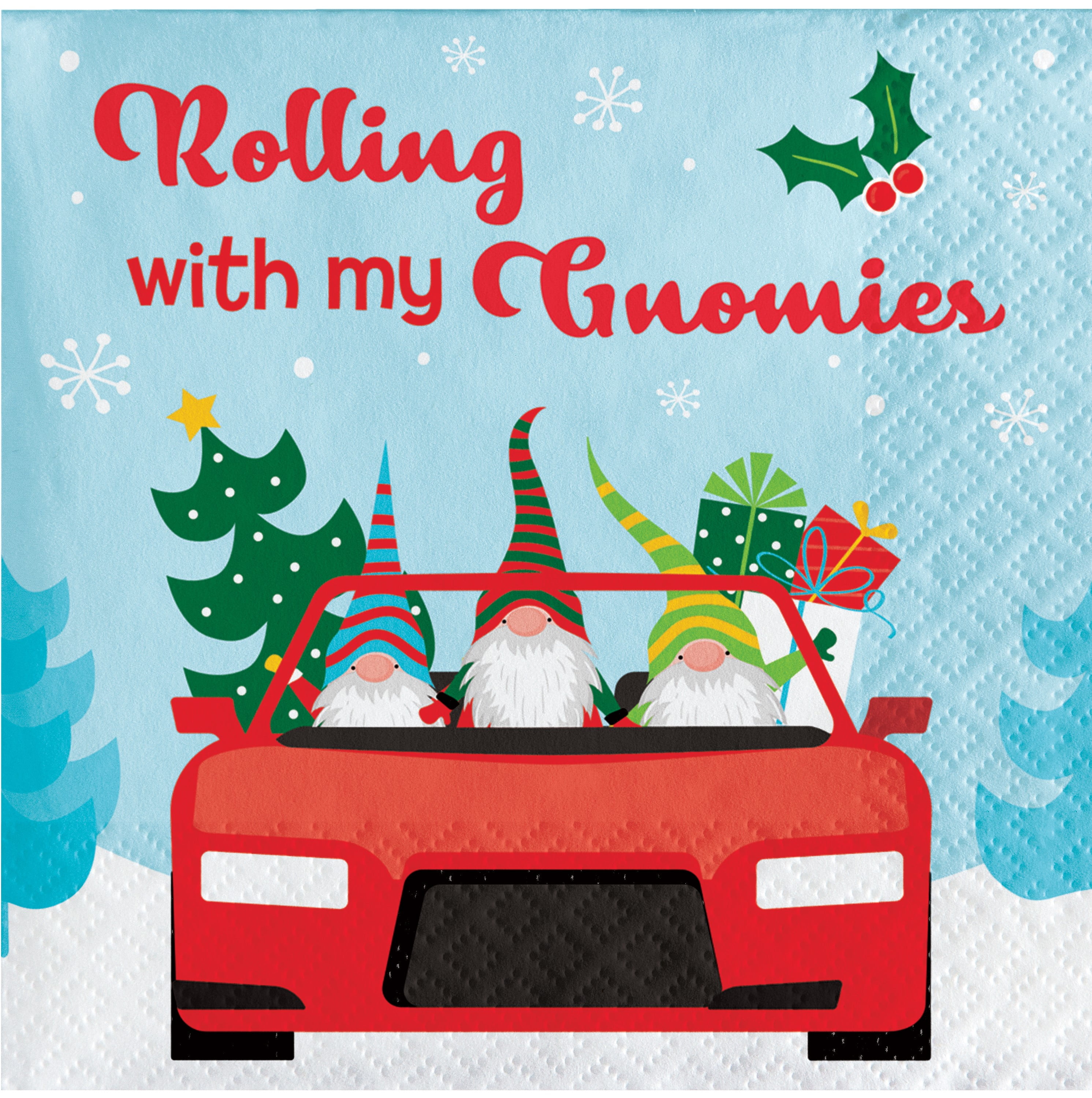 Holiday Time Rolling With My Gnomies Beverage Napkins, 20 ct - Walmart.com