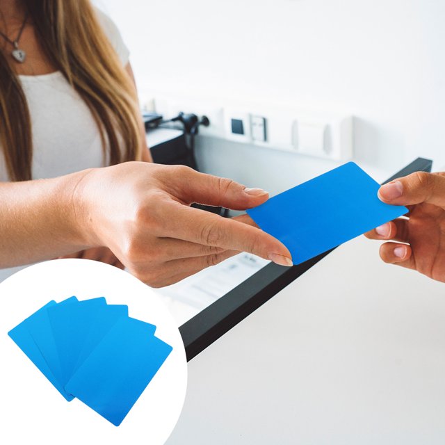 UPOUART Printable Blank Cards 50Pack Blue Aluminum for Business Printing