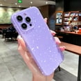 thumbnail image 3 of Compatible with iPhone 14 Pro Max Case 6.7 inch, Cute Glitter Bling Slim Bumper Shockproof Sparkly Soft Phone Case for Women Girls (Purple), 3 of 13