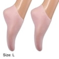 thumbnail image 2 of Unique Bargains 1 Pair Moisturizing Gel Socks Cracked Foot Care Protector Ankle Silicone Socks L Size Pink, 2 of 6