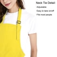 thumbnail image 3 of Toptie Cotton Canvas Adjustable Apron Chef Hat Set for Men and Women-Yellow-XL, 3 of 7