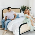 thumbnail image 5 of Mr. Kate Roxanne Metal Platform Bed Frame with Cane Headboard, Queen, Black, 5 of 22