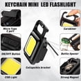 thumbnail image 3 of Luz de trabajo multifuncional COB, mini luz brillante portátil de llavero, 8 Uds., 3 of 5