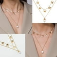 thumbnail image 2 of Personalidad chapado en oro dorado collar en forma de N cadena natural collar femenino de moda collar de perlas collar gargantilla con colgante hecho a mano colgantes, 2 of 8