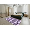 thumbnail image 5 of Ahgly Company Machine Washable Indoor Rectangle Transitional Rebecca Purple Area Rugs, 2' x 5', 5 of 7