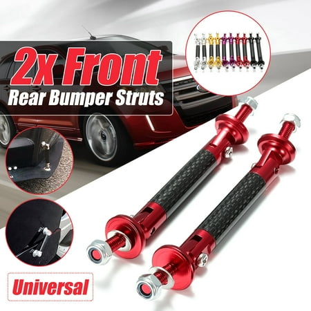 2pcs Universal 75mm Front/Rear Protector Rod Support Adjustable Bumper Lip Wind Splitter Frame Multi Colors