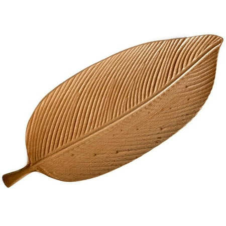 

48cmx18cm Handmade Leaf Wooden Tray Leaf Type Creative Wooden Plate