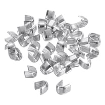 40Pack #10 U Shape Top Stoppers Closed-end Zipper Slider, Silver Tone