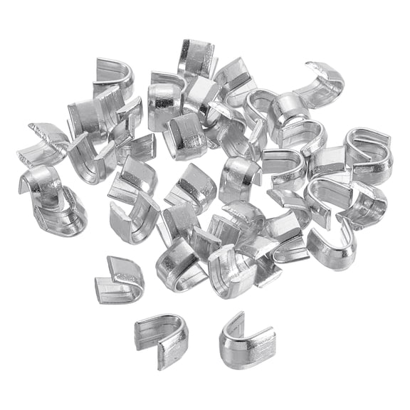 40Pack #10 U Shape Top Stoppers Closed-end Zipper Slider, Silver Tone