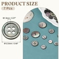 thumbnail image 2 of 7Piezas Botón de Concha Natural, 4 Agujeros 12.5mm Botones de Madreperla para Camisas Abrigos Trajes Chaquetas Jeans Faldas Manualidades de Costura, 2 of 5
