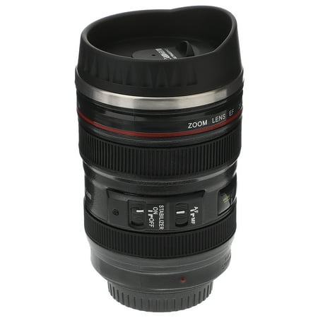 

Creative Camera Lens Cup Cartoon Water Storage Cup Fashion Container for Home Office Hotel (Black)