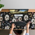 thumbnail image 4 of Long Mouse Pads for Desk,Pioneer Flower Floral Print Pattern Desk Mats on Top Of Desks, Desk Mouse Pad Extra Large with 3mm Non-Slip Base and Stitched Edge for Gaming,Office,Work,Home 47.3"x23.6", 4 of 6