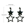 thumbnail image 3 of Star Earrings for Women Color Hollow Star Dangle Earrings Sparkle-Star Drop Earrings Jewelry Gift Valentines Day, 3 of 9