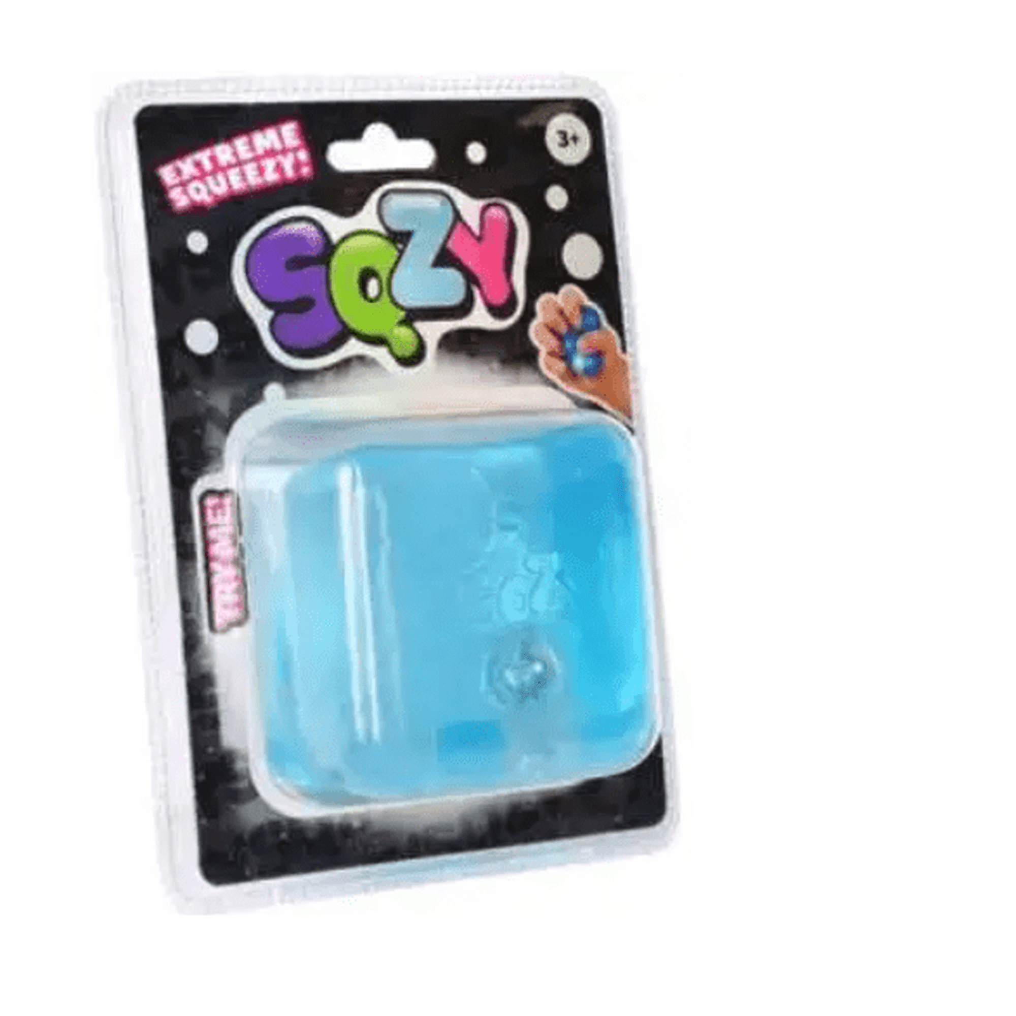 Sunny Days Entertainment Squeezable Stress Ball w/ SQZY Squishy Gem Cube, Random Color (1 Piece)