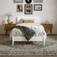 thumbnail image 2 of Aria Twin XL Solid Wood Modern Low Profile Platform Bed in White, 2 of 14